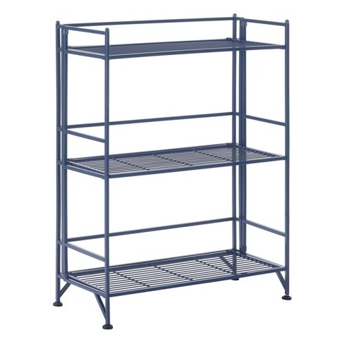 44.75 Xtra Storage 4 Tier Folding Metal Shelf Black - Breighton Home