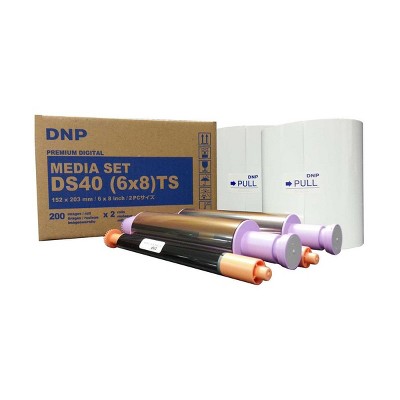  DNP DS40 Dyesub Printer Perforated Media 6x8/400 Prints (2 Rolls of 200) 