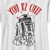 Boy's Star Wars Valentine's Day You R2 Cute Sketch T-Shirt - 2 of 4