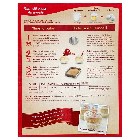 Featured image of post Steps to Prepare Betty Crocker Yellow Cake Mix Box Instructions