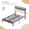 Safstar Full Size Bed Frame w/LED Light & Charging Station Heavy Duty Metal Platform Bed - 2 of 4