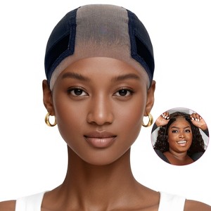 Labhairs Wig Grip Cap - Transparent, No Glue, Reusable & Breathable for Secure Fit, Black - 1 of 4