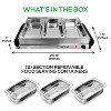 Nutrichef PKBFWM33 Electric 3 Tray Cool Touch Portable Stainless Steel Buffet Server Hot Plate Food Warmer with Rotary Temperature Control Knobs - 2 of 4