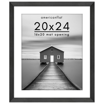 Americanflat Wide Molding Picture Frame with Mat