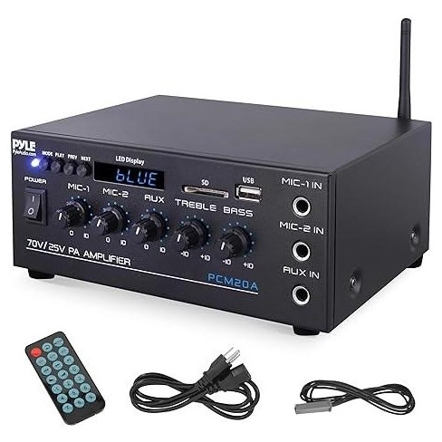 Pyle Compact Mini Home Power Amplifier - 40w Smart Small Audio Stereo