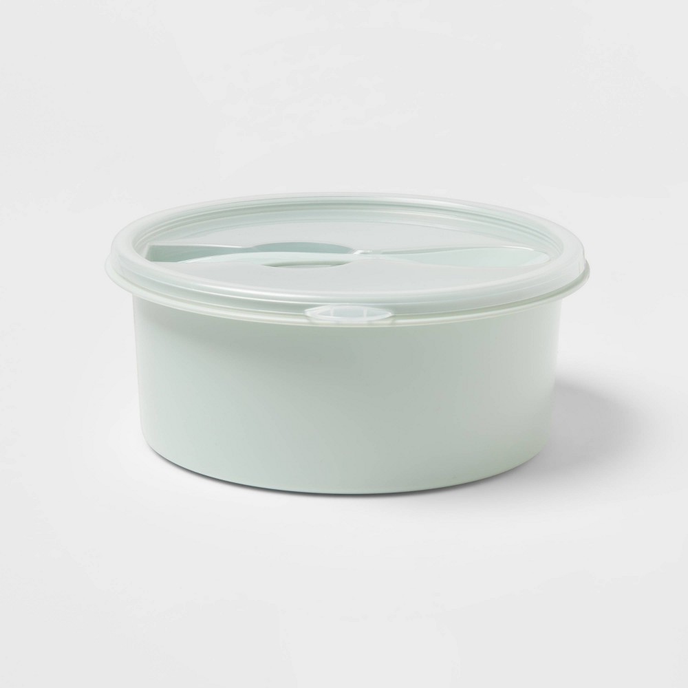 56oz 3pc Plastic Salad Bento Box with Utensil Mint - Room Essentials™
