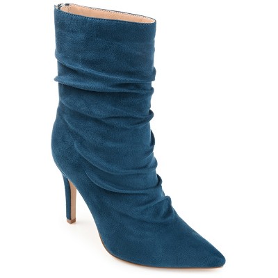 navy blue suede boots womens