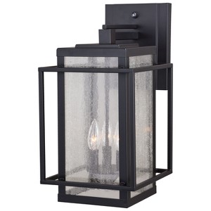 VAXCEL Hyde Park Dusk to Dawn Bronze Mission Outdoor Wall Light Lantern Clear Glass - 1 of 4