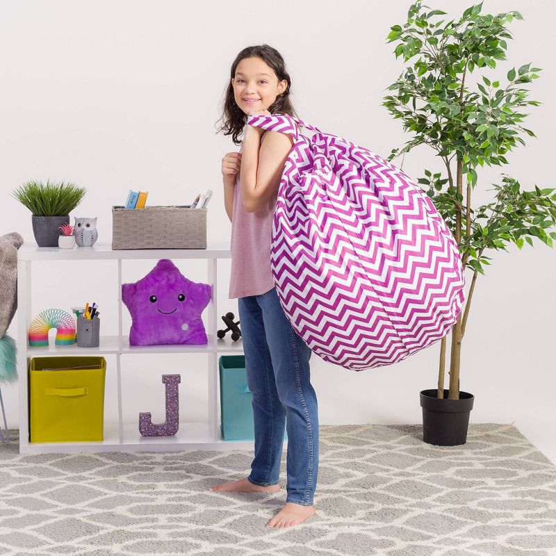 Stuffed Animal Storage Bean Bag Chair Cover for Kids' - Posh Creations, 5 of 9