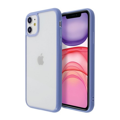 Insten Crystal Clear Case For Iphone 11 6 1 Inch Clear Hard Back With Tpu Bumper Ultra Thin Slim Shell Protective Cover Purple Target
