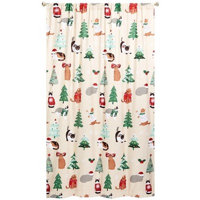 The Lakeside Collection Merry Catmas Window Panels