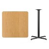 Emma and Oliver 36" Square Laminate Table Top with 30"x30" Bar Height Table Base - 2 of 2