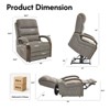 Aukfa Power Lift Recliner Chair with Massage & Heat – Dual Motor Electric Recliner for Elderly, 180° Adjustable Backrest - 3 of 4