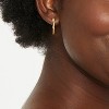 14k Gold Plated Brass Cubic Zirconia Pave Click Top Hoop Earrings - A New Day™ Gold: Clip-In Clasp, Fashion Jewelry - 2 of 3