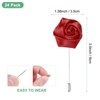 Unique Bargains Ribbon Alloy Multipurpose Use Durable Flower Lapel Pin 3.5 x 1.38 Inch  24 Pcs - 3 of 4