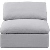 Meridian Furniture,Indulge Linen Textured Fabric Armless Chair - 4 of 4