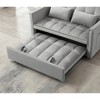 VYNXARIA Sleeper Sofa Bed£¬3-in-1 adjustable sleeper with pull-out bed, 2 lumbar pillows and side pocket, soft velvet convertible sleeper sofa bed - 4 of 4