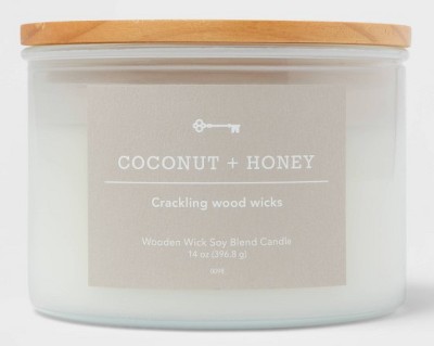Recalled 14oz Lidded Milky White Glass 3-Wick Threshold™ Candle 
