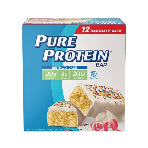 Pure Protein Bar Birthday Cake 12ct 21 12oz Target