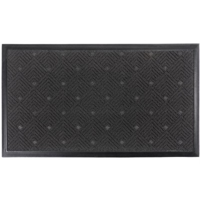 Oversized Ribbed Indoor/outdoor Door Mat (24 X 36)-perfect For Mud-rooms,  High Traffic Areas, Garages, Doorways, And Everyday Home Use(dark Gray) :  Target