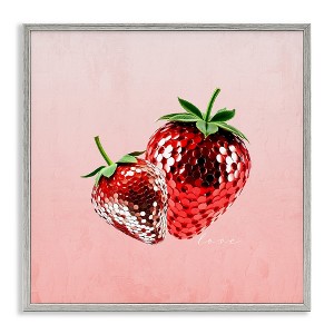 Stupell Industries Disco Sequin Strawberries Black Framed Giclee Art - 1 of 4