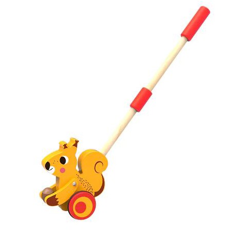 Squirrel play wooden car roll online