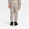 Grayson Mini Toddler Girls' Leopard Drawcord Jogger Pants - Brown - image 2 of 3