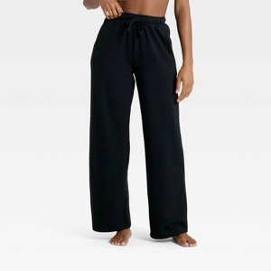Women's Fleece Wide Leg Sweatpants - Auden™ - 1 of 4