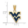 Black Bow Jewelry 14k Yellow Gold Plated Sterling Silver West Virginia Mountaineers NCAA Small Pendant - 2 of 3