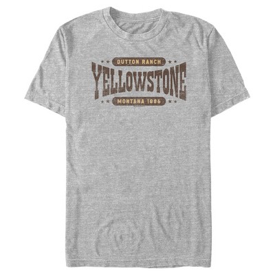 Men's Yellowstone Dutton Ranch Montana Est. 1886 Logo T-shirt : Target