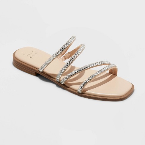 Women's Estelle Slide Sandals - A New Day™ Tan 9 : Target