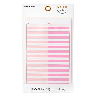 Noted by Post-it 5"x8" Work/Life Planning Sticky Notes 100ct