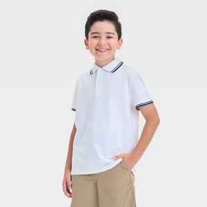 Boys Short Sleeve Tipping Polo Shirt - Cat & Jack™ - 1 of 3