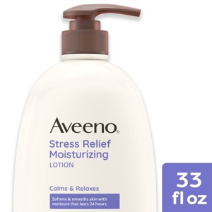 Aveeno Stress Relief Moisturizing Body Lotion with Lavender Scent, Natural Oatmeal to Calm and Relax - 1 of 4