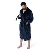 Northwest Silk Touch L/XL Bath Robe Navy 26×47 Inches - 2 of 4