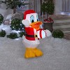 Gemmy 3.5 ft Airblown® Blowup Inflatable Santa Donald Duck with Built-In Lights Outdoor Decoration - Red - 3 of 3
