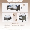 XIZZI Patio Furniture Set 7 Pieces Outdoor Conversation Sets Wicker Sectional Couch Set with Chairs for Garden Backyard Porch - 3 of 4
