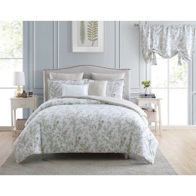 Bramble 100% Cotton Comforter Set Floral Beige - Laura Ashley : Target