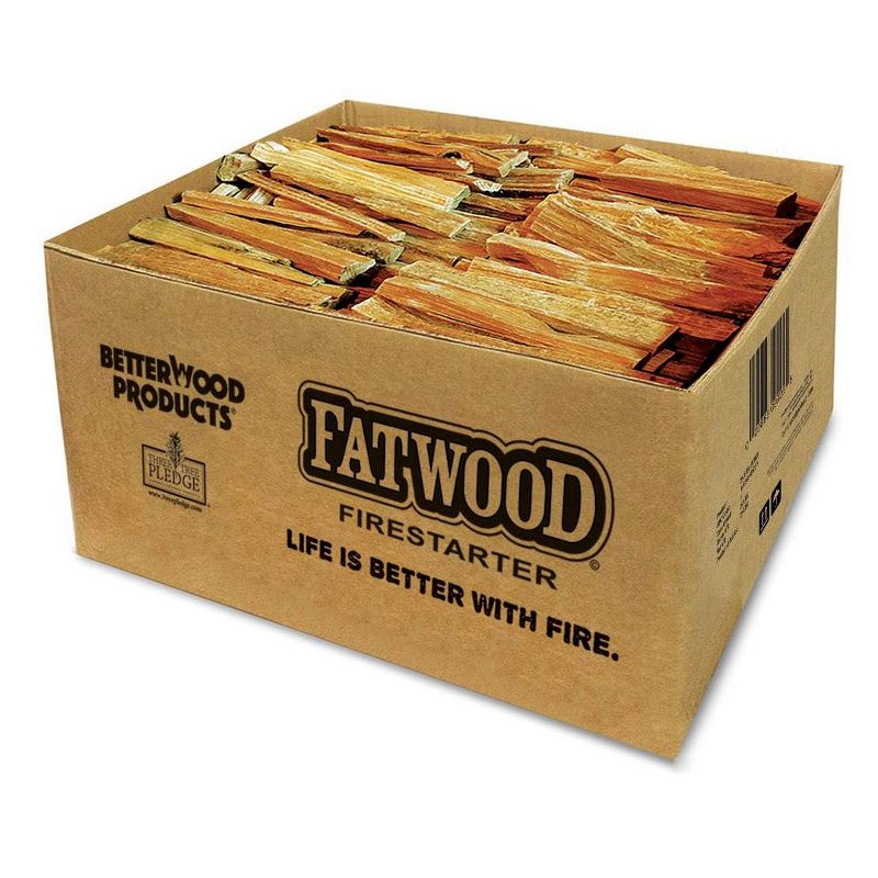 Betterwood Natural Hand Split Fatwood 35 Pound Firestarter (2 Pack); Campfire, BBQ, or Pellet Stove; Non-Toxic and Water Resistant, 2 of 7