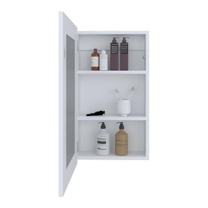 SEVOBAL Bathroom Storage Cabinets Medicine Cabinets 25.7 High with Mirror Door Three Interior Shelves for Bathroom, White, 31.2"*19.3"*3.6" - 1 of 4