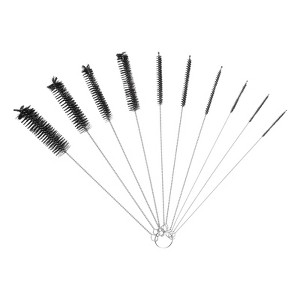 Unique Bargains Flexible Durable Stainless Steel Nylon Tube Cleaning Brush 10 Pcs - 1 of 4