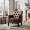 Upholstered Accent Chairs Living Room Chairs Wide Armchair Sale,Club Chair With Tufted Back And Nailhead Trim-Cuddlewood - 2 of 4