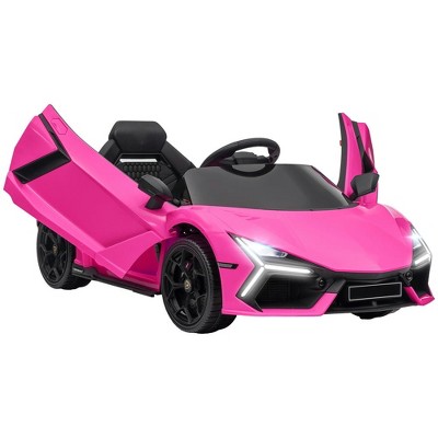 Resenkos Electric Ride-on Car,Lamborghini Revuelto Licensed 12V Kids Ride on Car, Battery Powered Kids Electric Car, Pink
