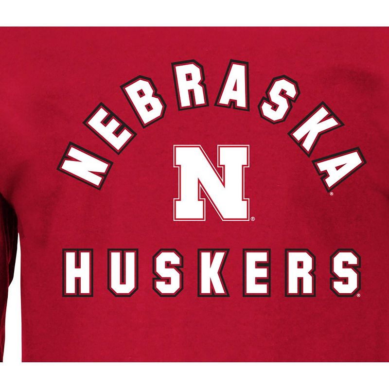 NCAA Nebraska Cornhuskers Men's Big and Tall Long Sleeve T-Shirt, 3 of 4