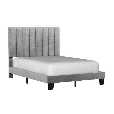 Full Crestone Upholstered Platform Bed Gray - Hillsdale Furniture