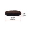 Unique Bargains Round Self-Stick Non-Slip Anti-Scratch Floor Protector Furniture Felt Pads Dark Brown 50 Pcs - 2 of 4