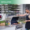 Unique Bargains High Temp Self Stick Heat Resistant BBQ Gasket Tape Grill Gasket Black White - 4 of 4