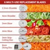Multi-Functional Vegetable Cutter - High-Efficiency Motor,Dicer with 2 Size Feed Ports, Vegetable Processor Detachable Stainless Steel blade - 4 of 4
