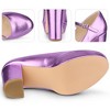 Perphy Women's Platform Ankle Strap Chunky Heels Mary Janes Pumps - 3 of 3
