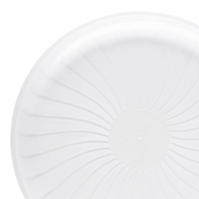 16" Clear Pavilion Round Disposable Plastic Serving Trays